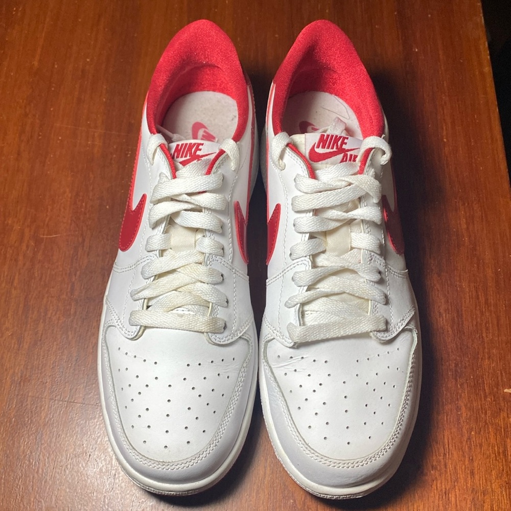 2014 Air Jordan 1 Retro Low OG “White/University Red” (GS)